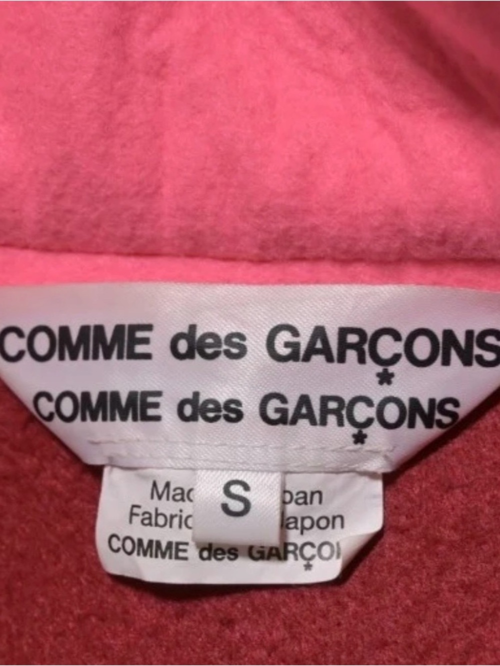 Comme Des Garçons Red and Pink Colorblock Coat - Picture 5 of 11